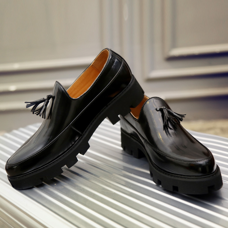 Men Shoes Prada - 남성용 캐주얼 신발, 뾰족한 앞코, 두꺼운