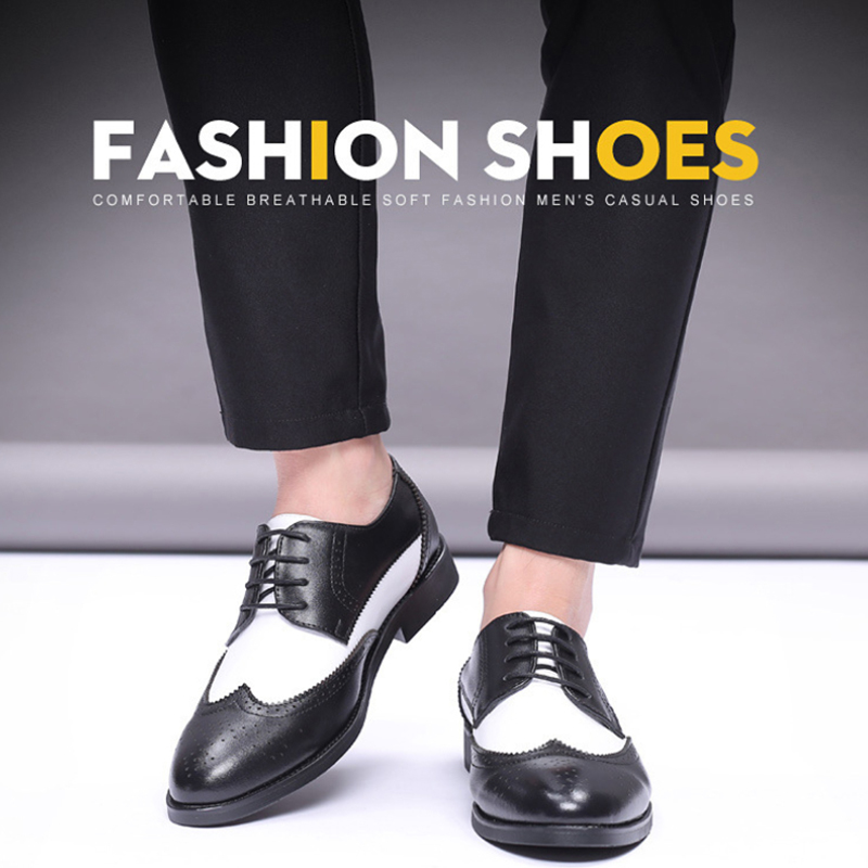 Men Shoes Official - 사계절 남성용 키높이 가죽 신발 남성