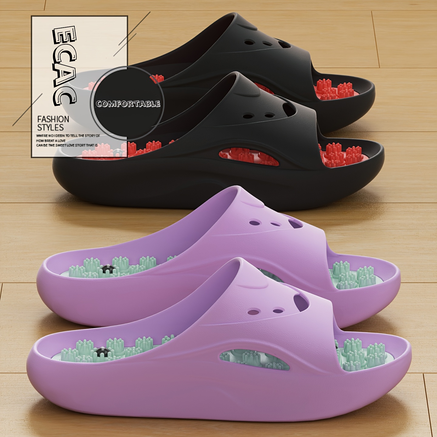 Men Shoes Size To Women - 여성 남성 EVA 마사지 슬리퍼 두꺼운