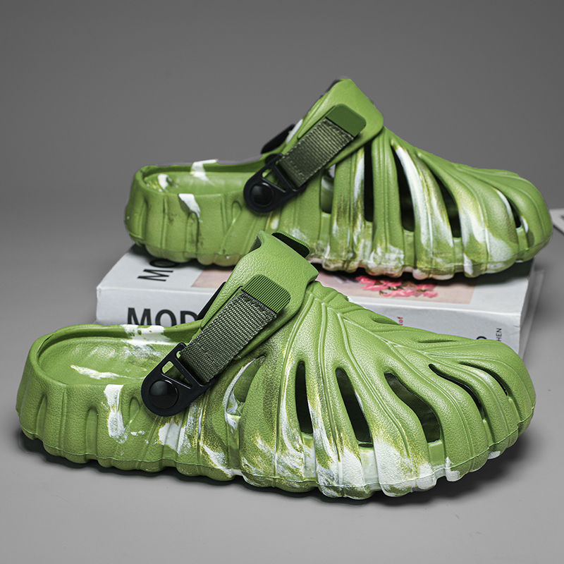 Men Shoes Eu To Us Size - 위장 샌들 Monstera Deliciosa 슬리퍼 여성