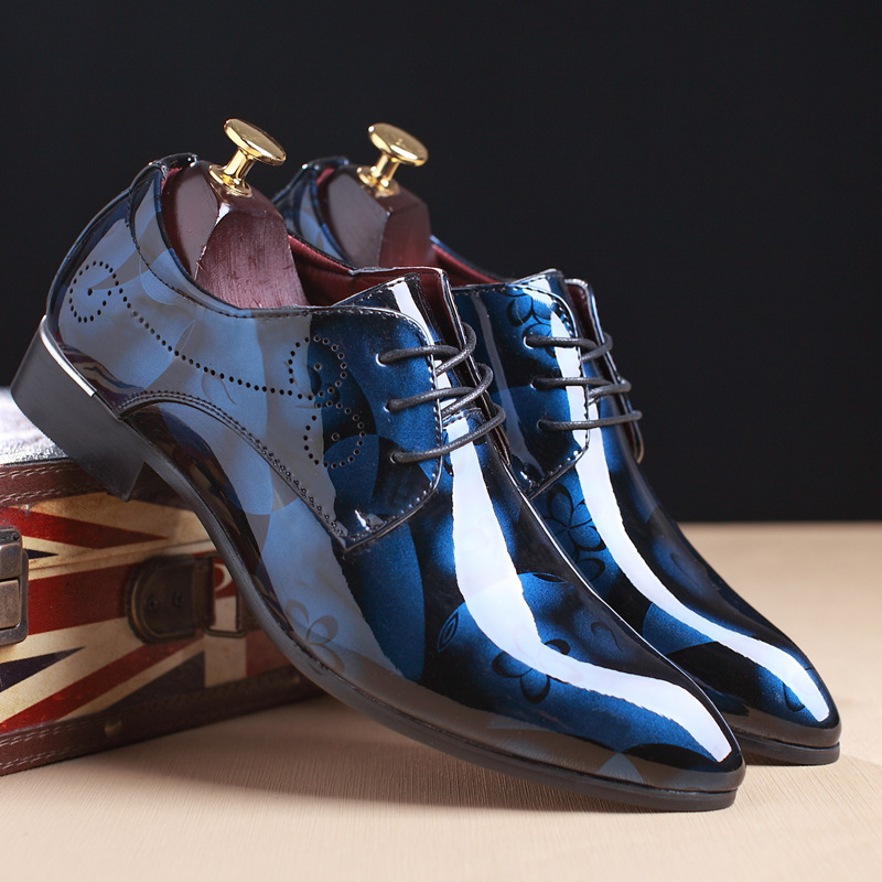 Men Shoes Official - 럭셔리 남성 옥스포드 신발, 레트로 꽃무늬