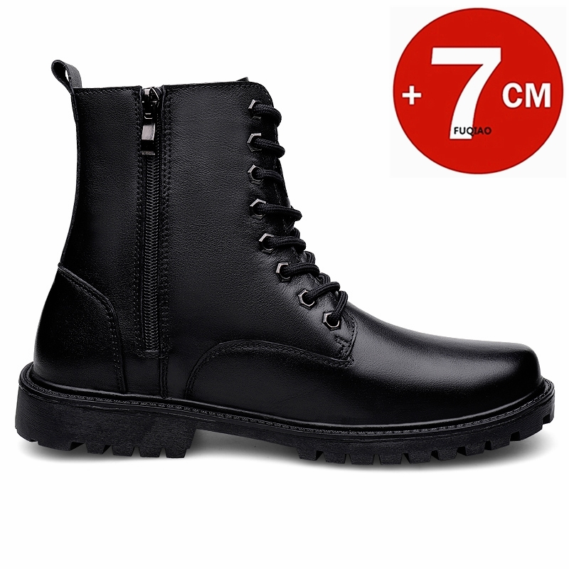 남성용 천연 가죽 키높이 부츠 겨울용 따뜻한 안감 지퍼 - Men'S Shoes Height Increase 리뷰 및 가격