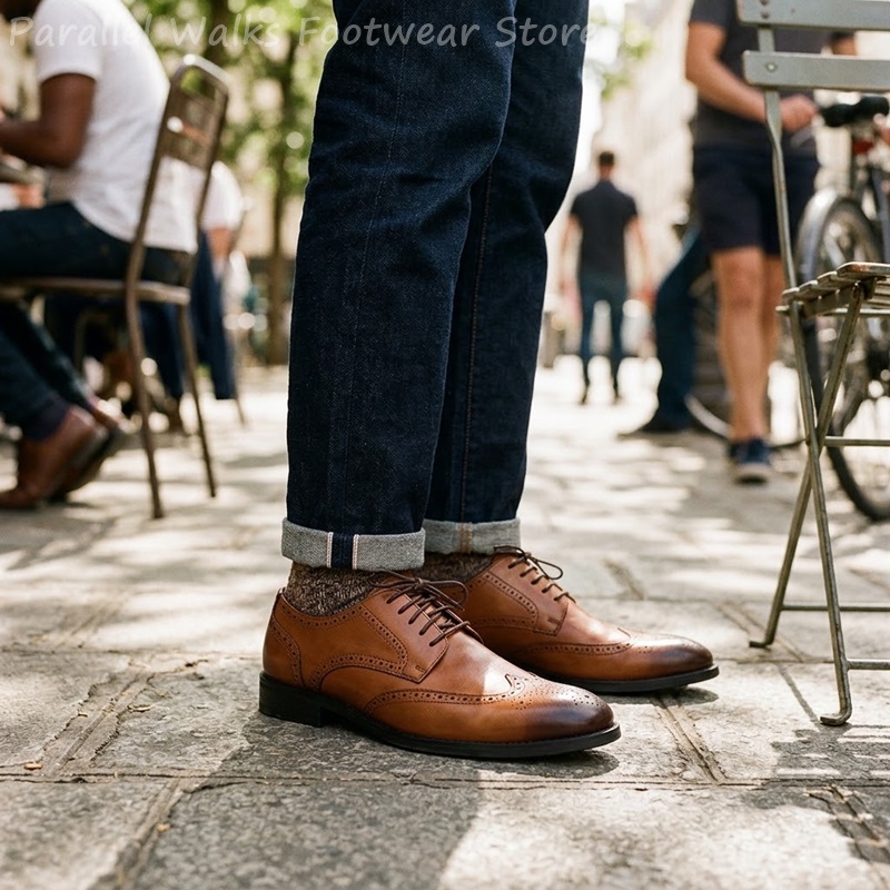 남성 브로그 더비 슈즈, 포멀 윙팁 드레스 슈즈, 클래 - Men'S Shoes Brogues 리뷰 및 가격