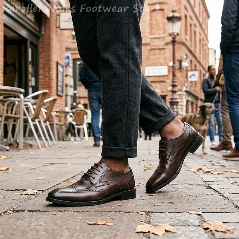 남성 브로그 더비 슈즈, 포멀 윙팁 드레스 슈즈, 클래 - Men'S Shoes Brogues 리뷰 및 가격