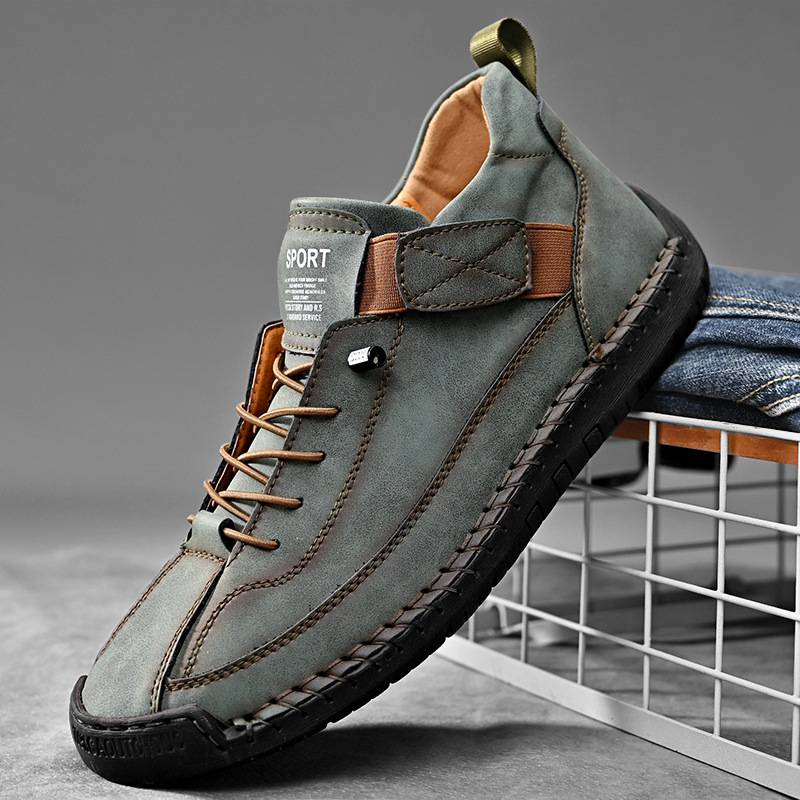 수제 가죽 남성 신발 캐주얼 슬립온 로퍼 통기성 가죽  - Men'S Shoes Size 43 In Us 리뷰 및 가격