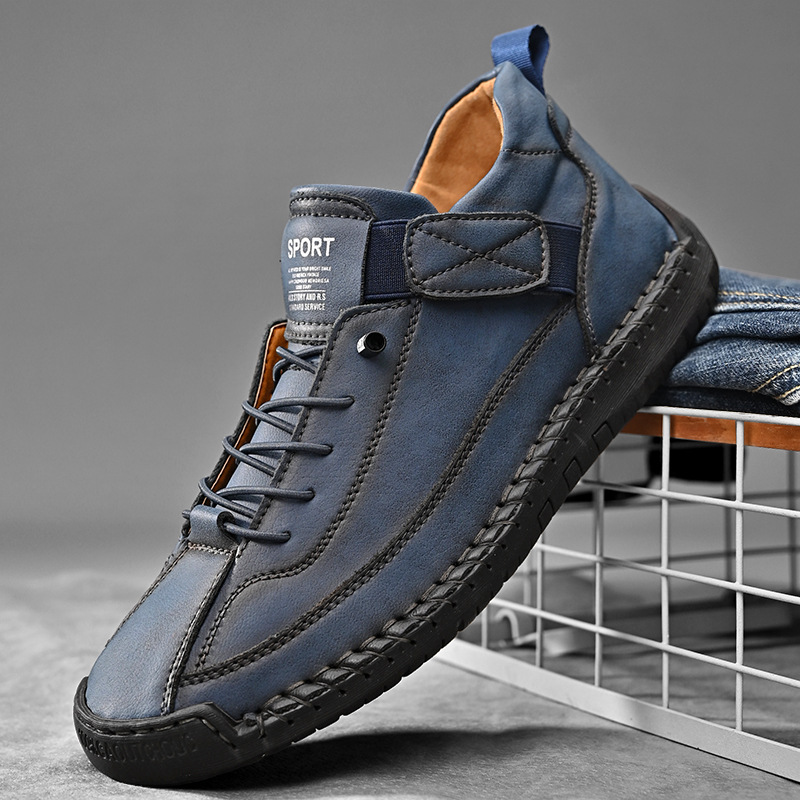수제 가죽 남성 신발 캐주얼 슬립온 로퍼 통기성 가죽  - Men'S Shoes Size 43 In Us 리뷰 및 가격