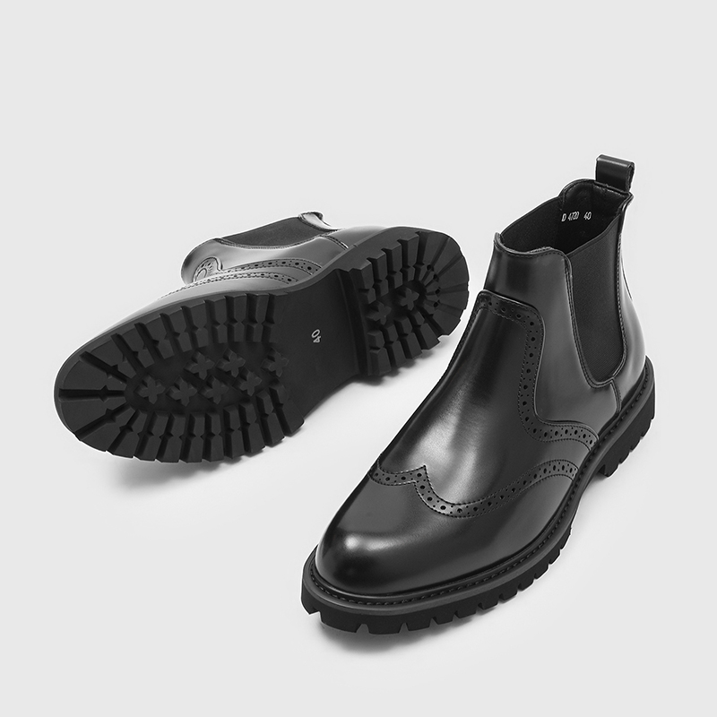 남성 패션 웨딩 파티 첼시 부츠 블랙 트렌디 조각 브로 - Men'S Shoes Brogues 리뷰 및 가격