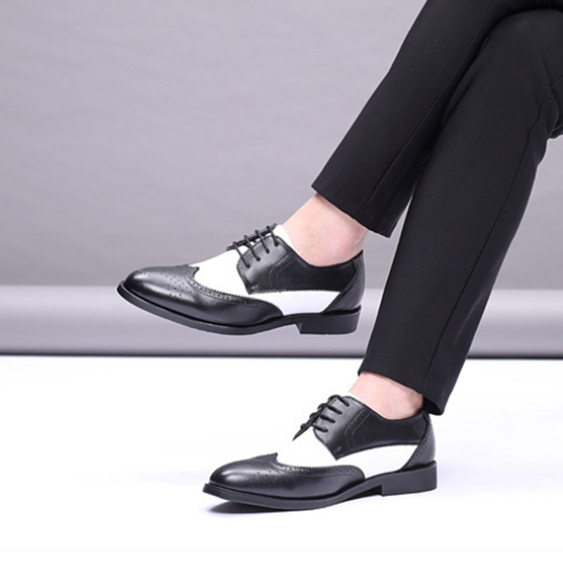 사계절 남성용 키높이 가죽 신발 남성 비즈니스 정장 캐 - Men Shoes Official 리뷰 및 가격