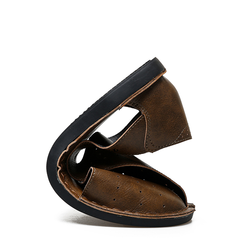 ClaWave 남성 수제 캐주얼 샌들 여름 속이 빈 통 - Men Shoes Eu To Us Size 리뷰 및 가격
