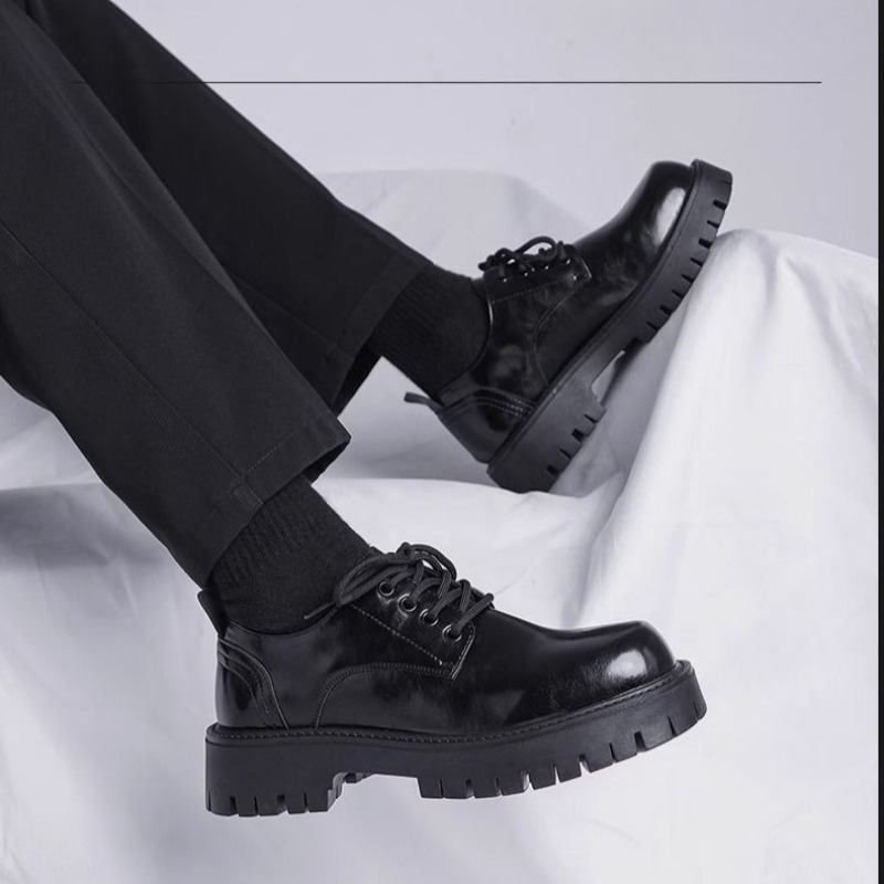 2026 신상 남성 두꺼운 밑창 플랫폼 슈즈 가죽 캐주 - Men Shoes Official 리뷰 및 가격