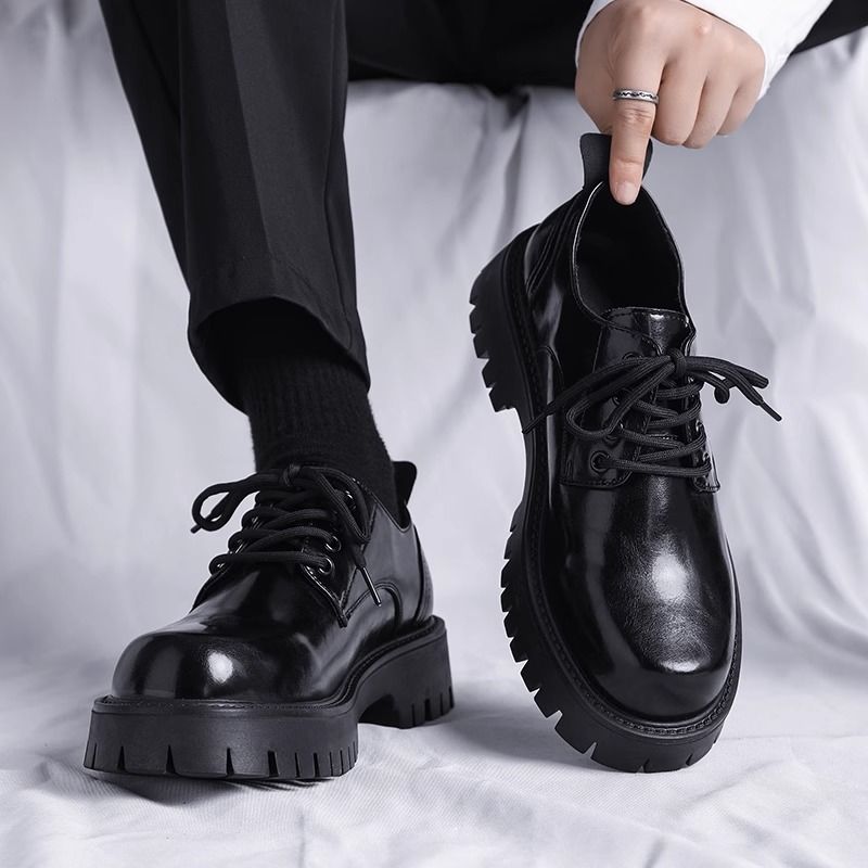 2026 신상 남성 두꺼운 밑창 플랫폼 슈즈 가죽 캐주 - Men Shoes Official 리뷰 및 가격
