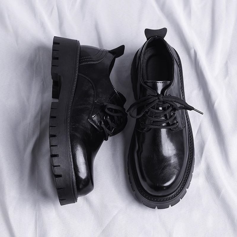 2026 신상 남성 두꺼운 밑창 플랫폼 슈즈 가죽 캐주 - Men Shoes Official 리뷰 및 가격