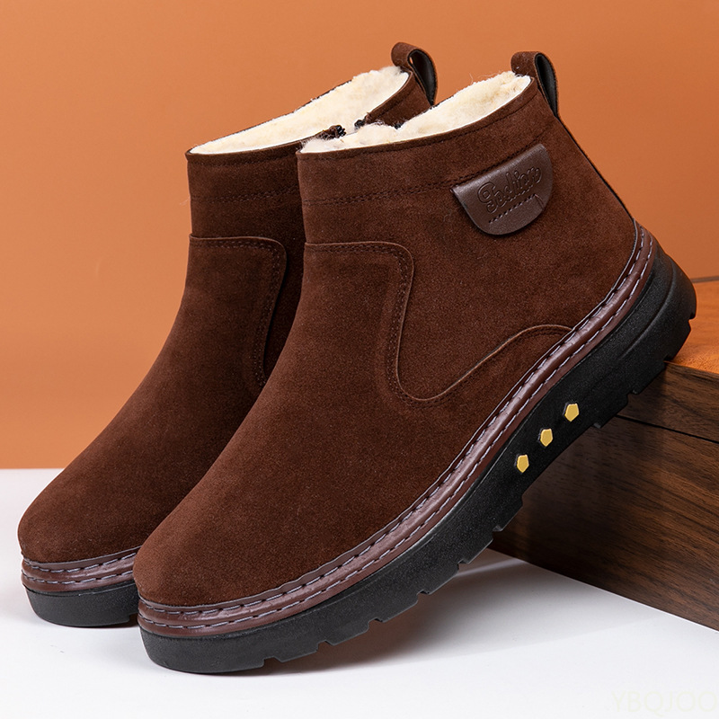 겨울 신상 하이탑 두꺼운 스노우 부츠 심플하고 편안한  - Men'S Shoes Height Increase 리뷰 및 가격