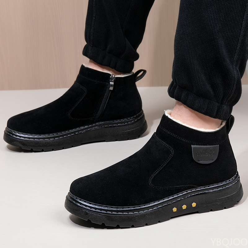 겨울 신상 하이탑 두꺼운 스노우 부츠 심플하고 편안한  - Men'S Shoes Height Increase 리뷰 및 가격