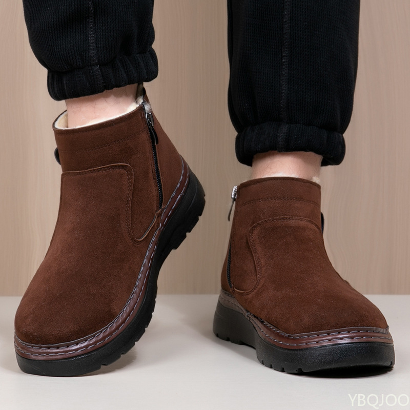 겨울 신상 하이탑 두꺼운 스노우 부츠 심플하고 편안한  - Men'S Shoes Height Increase 리뷰 및 가격