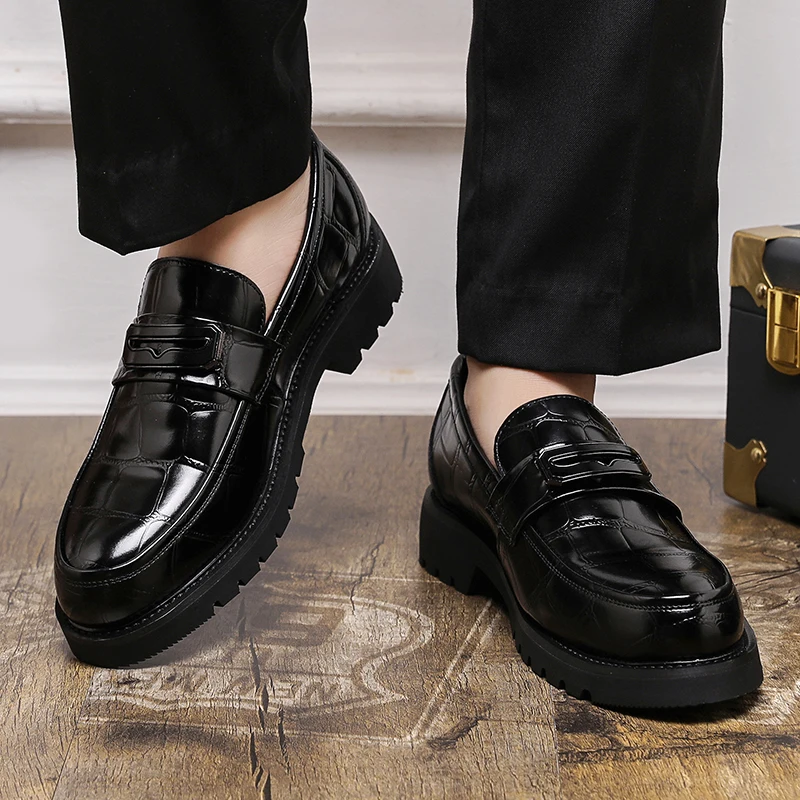 남성용 두꺼운 밑창 가죽 신발 미니멀리스트 디자인 스타 - Men Shoes Official 리뷰 및 가격