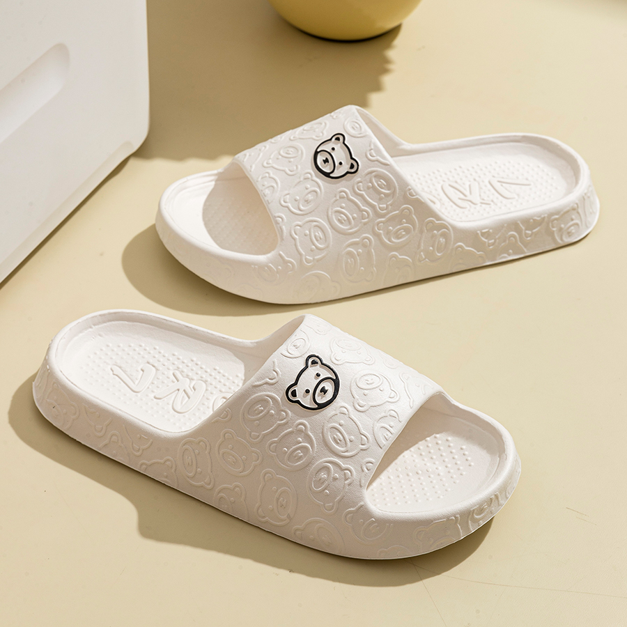 귀여운 곰 여성 슬리퍼 여름 실내 부드러운 만화 샌들  - Men Shoes Size To Women 리뷰 및 가격