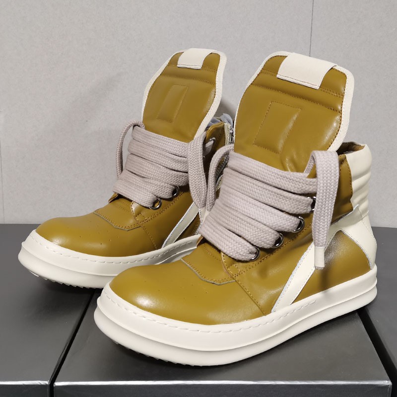 고품질 하이탑 가죽 유니섹스 슈즈 고급 두꺼운 신발끈  - Men'S Shoes Quality Brands 리뷰 및 가격