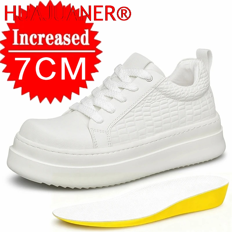 남성 가죽 키높이 신발 7cm 숨은 굽 두꺼운 밑창 패 - Men'S Shoes Height Increase 리뷰 및 가격