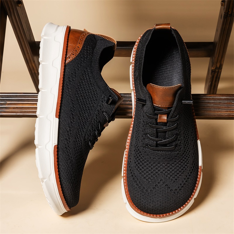 남성용 와이드 토 니트 드레스 슈즈 슬립온 통기성 메쉬 - Men'S Shoes Brogues 리뷰 및 가격