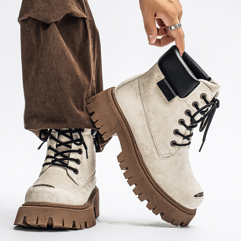 클래식 하이탑 부츠 아웃도어 가죽 남성 캐주얼 앵클 부 - Men'S Shoes Dq 리뷰 및 가격