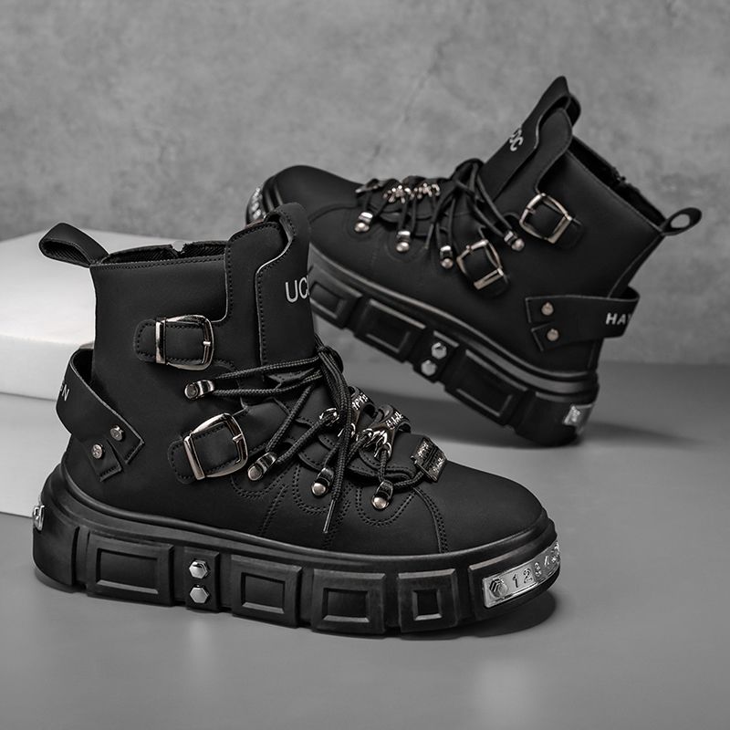 남성용 오리지널 브랜드 부츠 펑크 플랫폼 레드 트렌드  - Men'S Shoes Dq 리뷰 및 가격