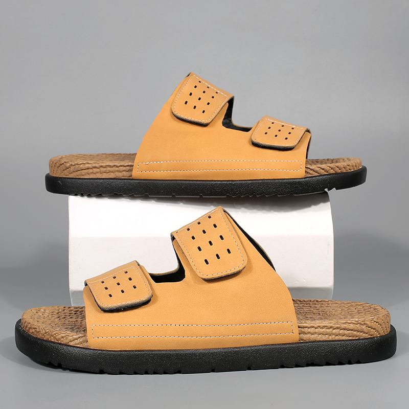 디자이너 남성 여름 샌들 천연 가죽 스포츠 슬리퍼 비치 - Men'S Shoes Drivers 리뷰 및 가격