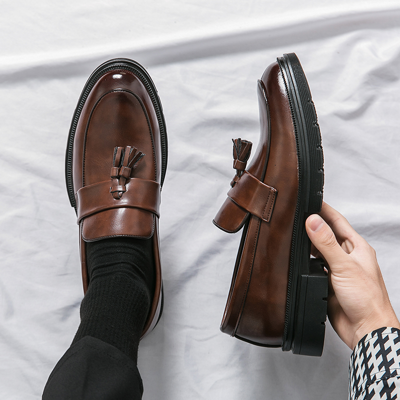 고품질 남성 가죽 정장용 두꺼운 밑창 낮은 굽 포인티드 - Men'S Shoes Drivers 리뷰 및 가격