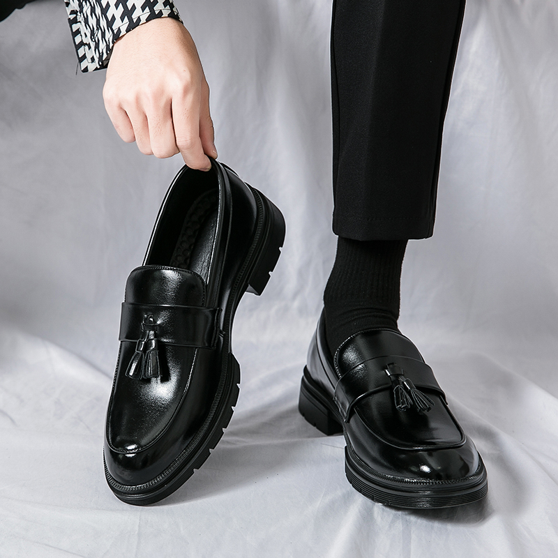 고품질 남성 가죽 정장용 두꺼운 밑창 낮은 굽 포인티드 - Men'S Shoes Drivers 리뷰 및 가격
