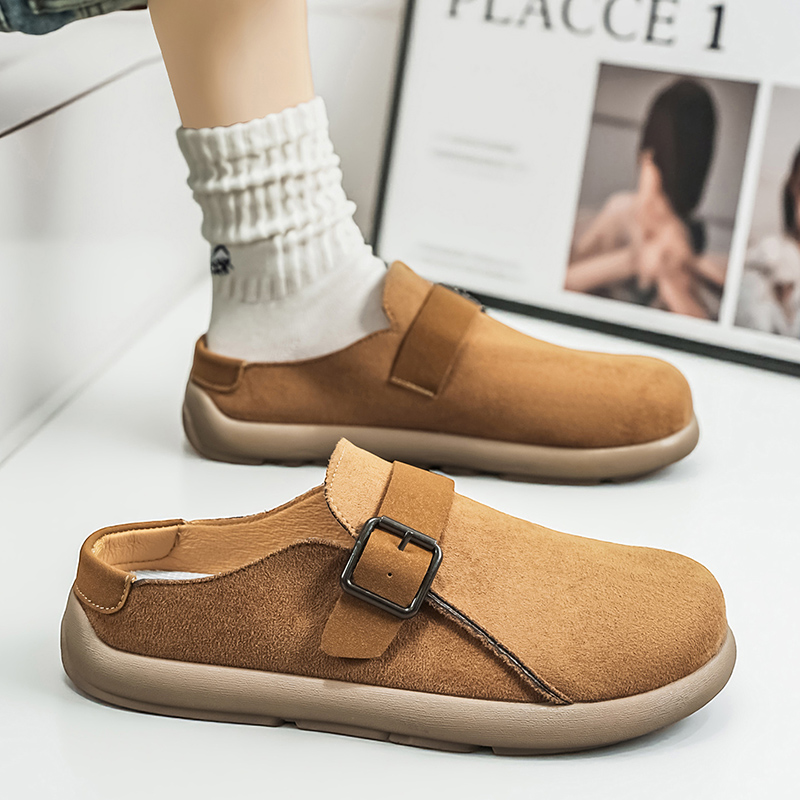 남성용 플랫폼 뮬, 앞이 막힌 슬립온 플랫 스니커즈,  - Men'S Shoes Drivers 리뷰 및 가격