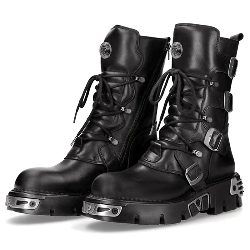 남성 럭셔리 패션 펑크 고딕 하이 모터사이클 부츠 오리 - Men'S Shoes Dq 리뷰 및 가격