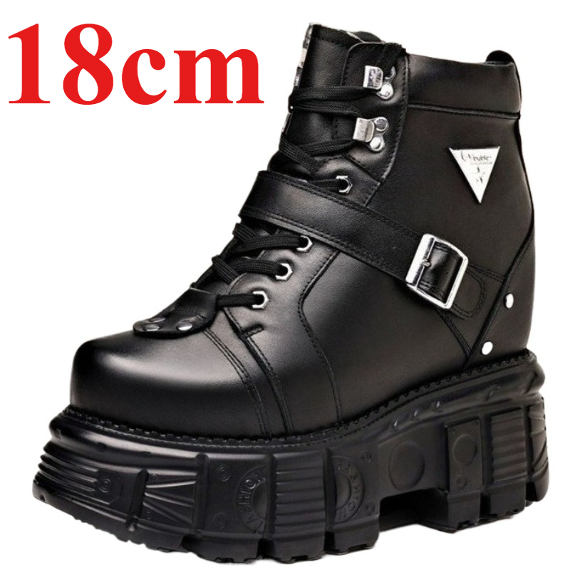남성용 18cm 키높이 부츠, 정품 가죽 오토바이 부츠 - Men'S Shoes Dq 리뷰 및 가격