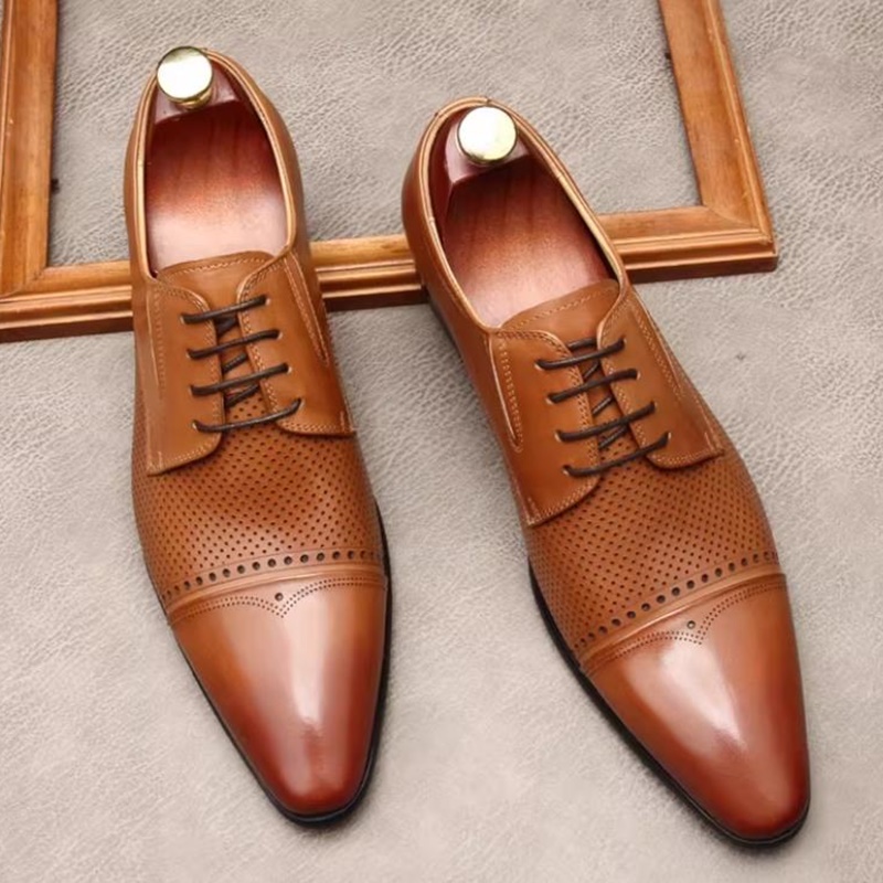 비즈니스 정장 가죽 구두 남성용 천연 가죽 삼중 조각  - Men'S Shoes Size 43 In Us 리뷰 및 가격