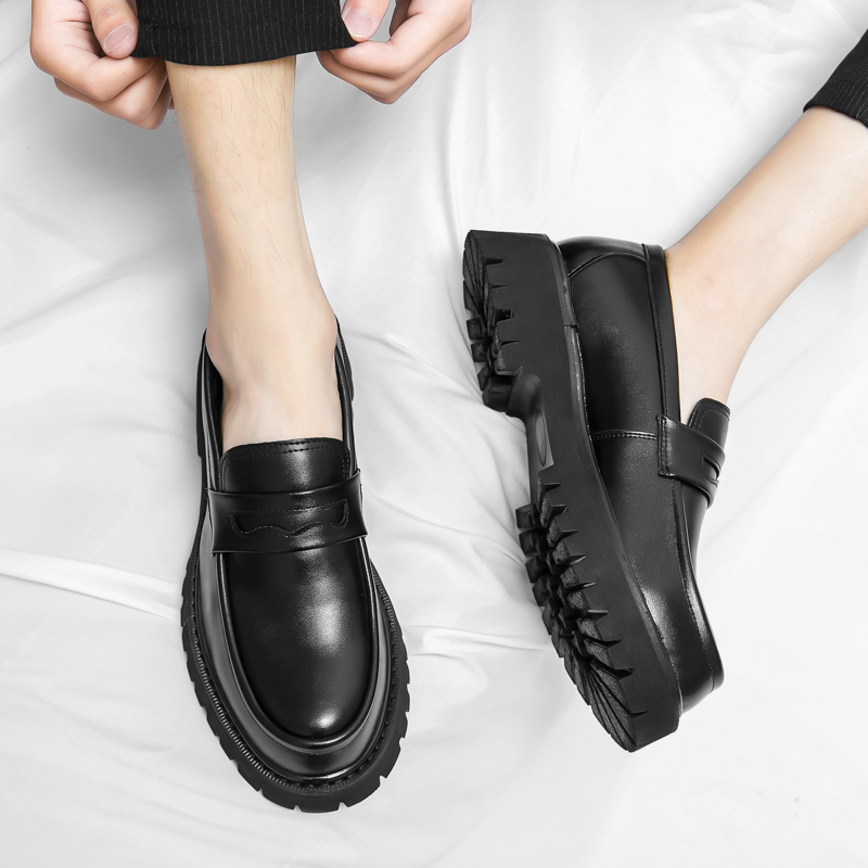 새로운 플랫폼 신발 로퍼 신발 남성 두꺼운 밑창 결혼식 - Men Shoes Prada 리뷰 및 가격