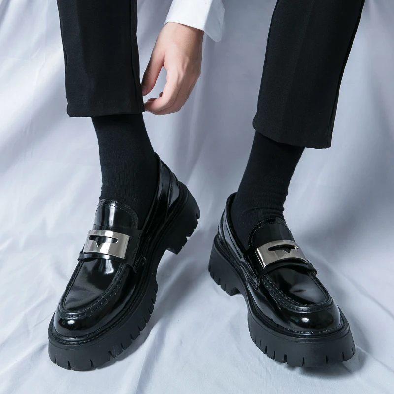 플랫폼 새로운 남성 드레스 가죽 신발 높은 클래식 편안 - Men Shoes Prada 리뷰 및 가격