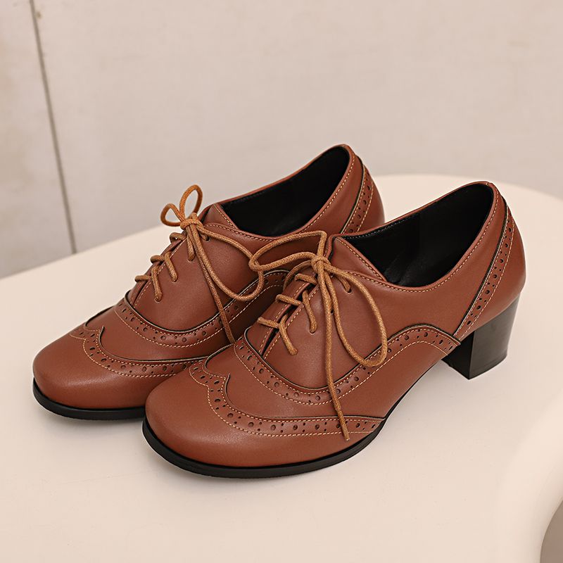 심러브요 새 브라운 여성 펌프스 라운드 토 5cm 블록 - Men'S Shoes Size 43 In Us 리뷰 및 가격