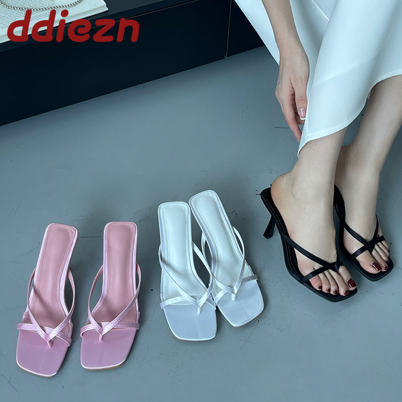 핑크 패션 광장 발가락 여성 얇은 발 뒤꿈치 신발 여성 - Men'S Shoes Size 43 In Us 리뷰 및 가격