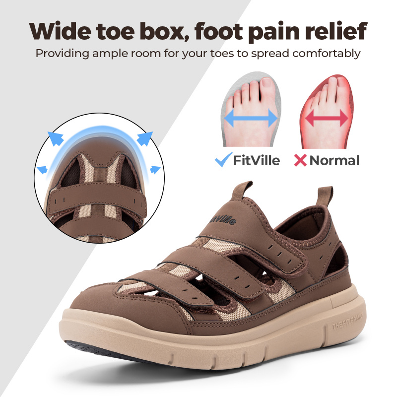 여름 남성 샌들 확대 당뇨병 신발 남성 캐주얼 신발 발 - Men'S Shoes For Plantar Fasciitis 리뷰 및 가격