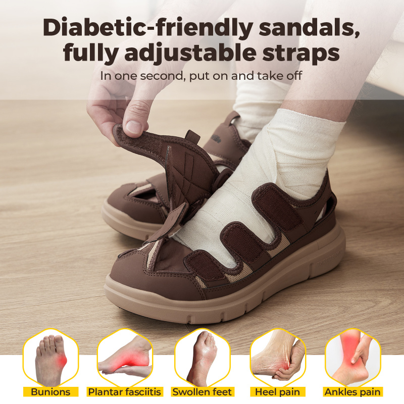 여름 남성 샌들 확대 당뇨병 신발 남성 캐주얼 신발 발 - Men'S Shoes For Plantar Fasciitis 리뷰 및 가격