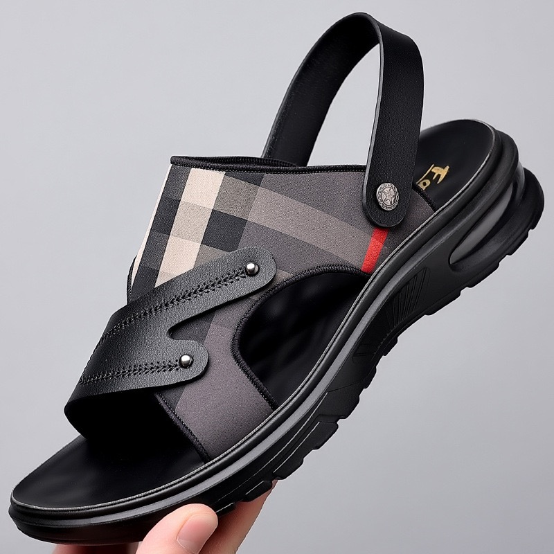여름 남성 샌들 럭셔리 소 가죽 샌들 남성용 야외 캐주 - Sandal Sport Outdoor 리뷰 및 가격