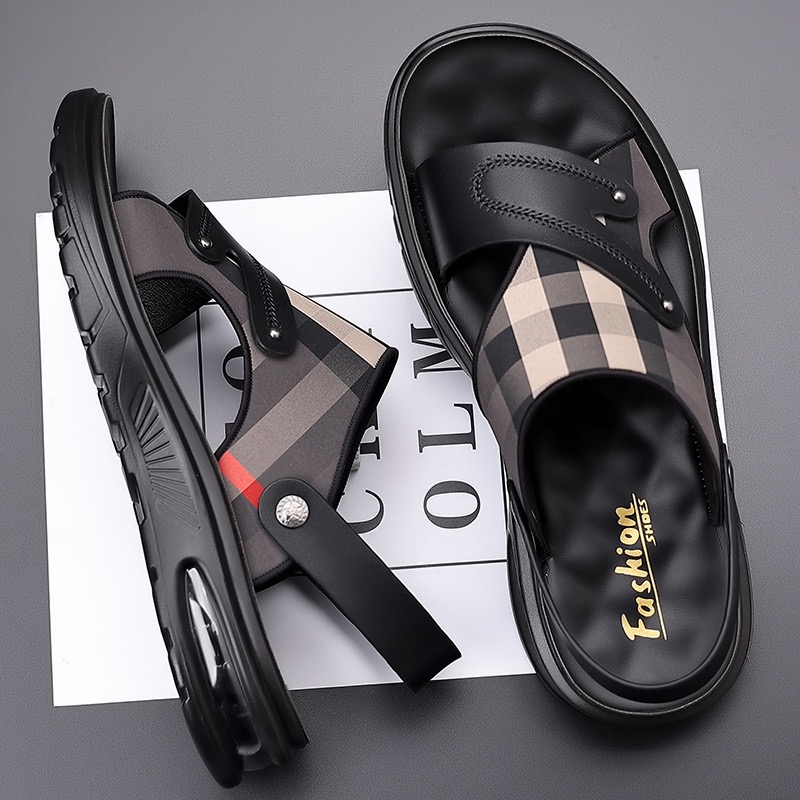 여름 남성 샌들 럭셔리 소 가죽 샌들 남성용 야외 캐주 - Sandal Sport Outdoor 리뷰 및 가격